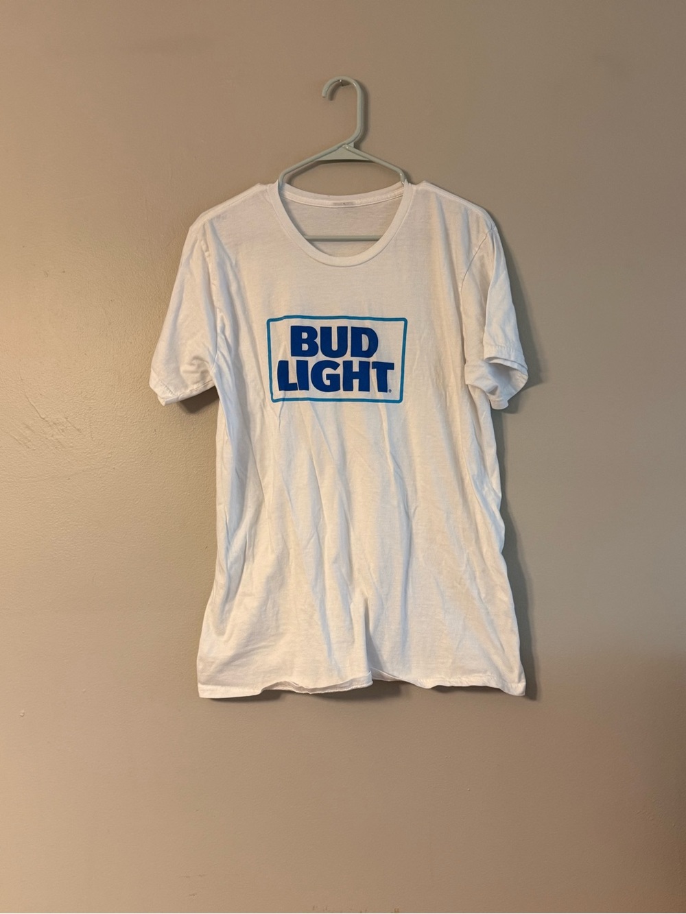 Bud Light White Logo Tee - Blue Print
